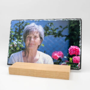 Gedenktegel Rechthoek 30x20 houten houder groot
