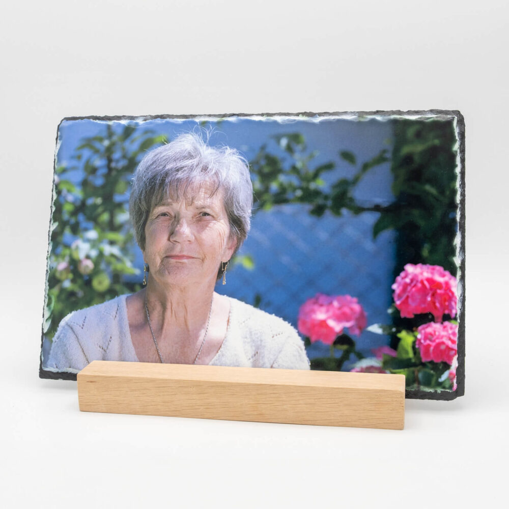 Gedenktegel Rechthoek 30x20 houten houder groot omgedraaid