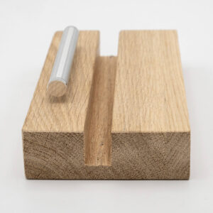 Houten houder gedenktegel ashouder zijkant