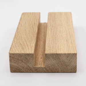 Gedenktegel houten houder zijkant